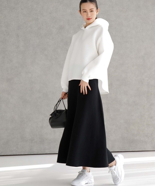 fifth（フィフス）の「バックロングダンボールパーカー（パーカー・レディース・ホワイト/ネイビー・M）」の5枚目の写真