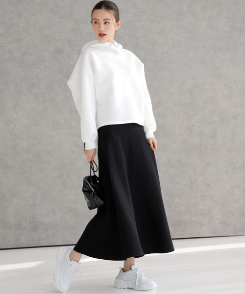 fifth（フィフス）の「バックロングダンボールパーカー（パーカー・レディース・ホワイト/ネイビー・M）」の6枚目の写真