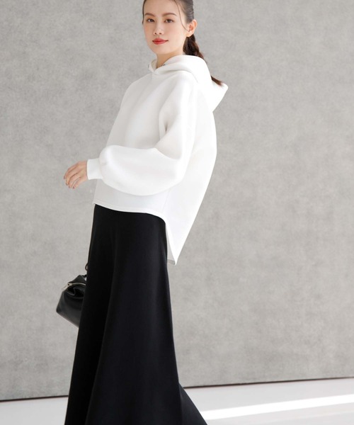 fifth（フィフス）の「バックロングダンボールパーカー（パーカー・レディース・ホワイト/ネイビー・M）」の7枚目の写真