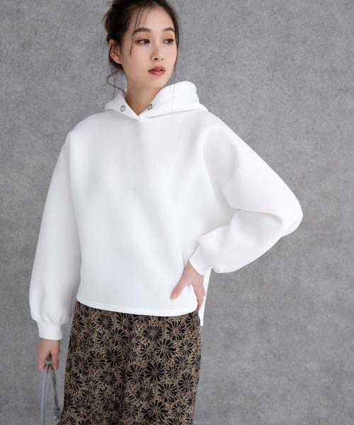 fifth（フィフス）の「バックロングダンボールパーカー（パーカー・レディース・ホワイト/ネイビー・M）」の18枚目の写真