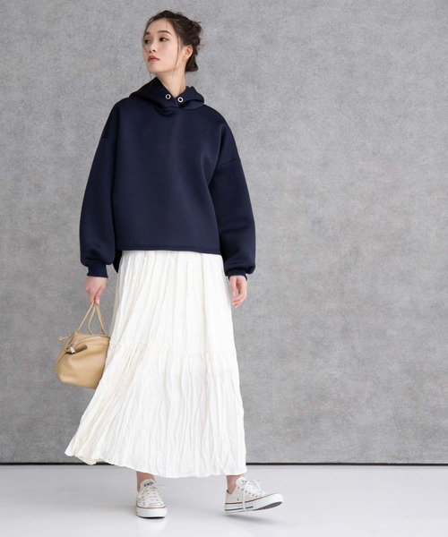 fifth（フィフス）の「バックロングダンボールパーカー（パーカー・レディース・ホワイト/ネイビー・M）」の9枚目の写真