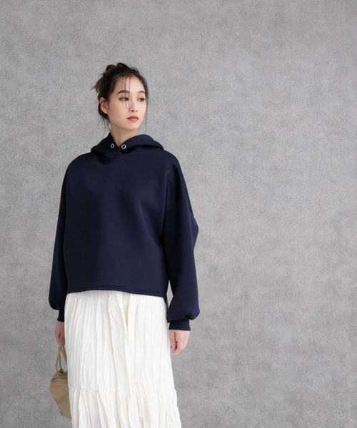 fifth（フィフス）の「バックロングダンボールパーカー（パーカー・レディース・ホワイト/ネイビー・M）」の10枚目の写真