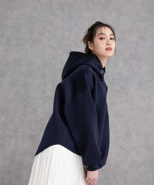 fifth（フィフス）の「バックロングダンボールパーカー（パーカー・レディース・ホワイト/ネイビー・M）」の12枚目の写真