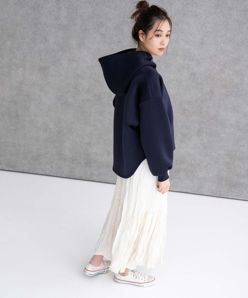 fifth（フィフス）の「バックロングダンボールパーカー（パーカー・レディース・ホワイト/ネイビー・M）」の16枚目の写真