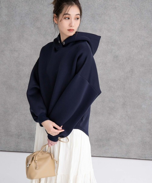 fifth（フィフス）の「バックロングダンボールパーカー（パーカー・レディース・ホワイト/ネイビー・M）」の17枚目の写真