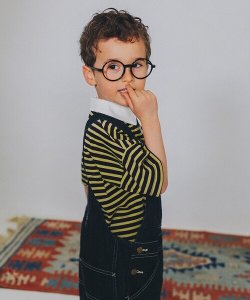 Lee(リー)の「◆【110】LEE OVERALLS(つなぎ/オールインワン・キッズ・ネイビー/オフホワイト・11)」の3枚目の写真