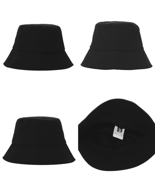 ANAP(アナップ)の「シンプルバケットハット(ハット・レディース・ホワイト/ブラック・FREE)」の4枚目の写真