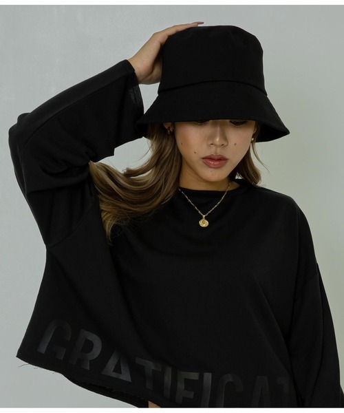 ANAP(アナップ)の「シンプルバケットハット(ハット・レディース・ホワイト/ブラック・FREE)」の21枚目の写真