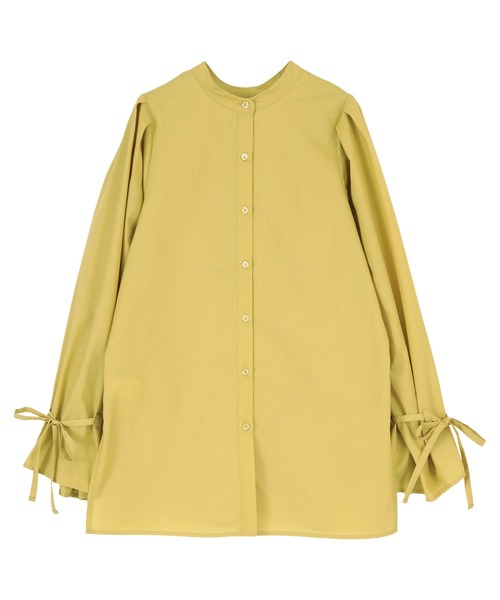 titivate（ティティベイト）の「前後2way袖ﾘﾎﾞﾝﾌﾞﾗｳｽ（シャツ/ブラウス・レディース・イエロー/ブラック/オフホワイト・M）」の4枚目の写真