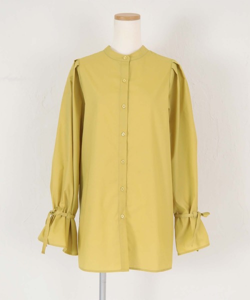 titivate（ティティベイト）の「前後2way袖ﾘﾎﾞﾝﾌﾞﾗｳｽ（シャツ/ブラウス・レディース・イエロー/ブラック/オフホワイト・M）」の14枚目の写真