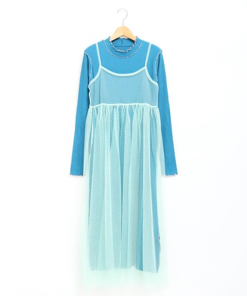 AS KNOW AS PINKY（アズノゥアズピンキー）の「重ねドリーミーセットワンピース（ワンピース・レディース・ブラック/ベージュ/ブルー・FREE）」の10枚目の写真