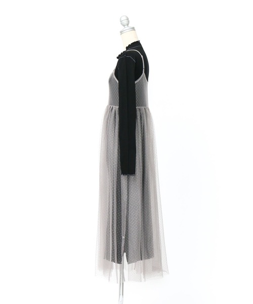 AS KNOW AS PINKY（アズノゥアズピンキー）の「重ねドリーミーセットワンピース（ワンピース・レディース・ブラック/ベージュ/ブルー・FREE）」の12枚目の写真