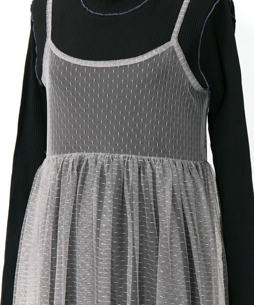 AS KNOW AS PINKY（アズノゥアズピンキー）の「重ねドリーミーセットワンピース（ワンピース・レディース・ブラック/ベージュ/ブルー・FREE）」の15枚目の写真