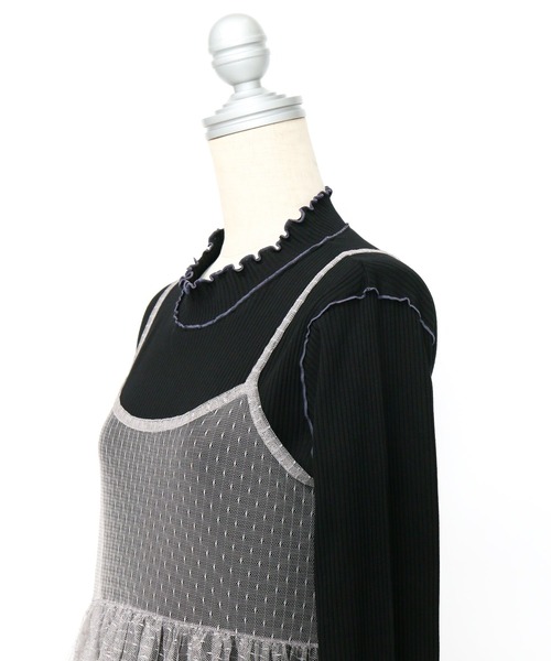 AS KNOW AS PINKY（アズノゥアズピンキー）の「重ねドリーミーセットワンピース（ワンピース・レディース・ブラック/ベージュ/ブルー・FREE）」の16枚目の写真