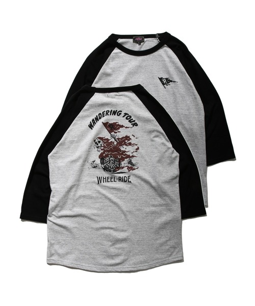 WHEEL RIDE Raglan Tee ラグラン バックプリント（Tシャツ