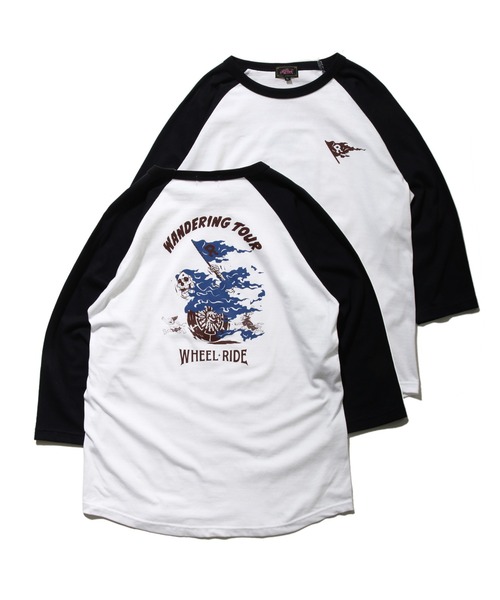 WHEEL RIDE Raglan Tee ラグラン バックプリント（Tシャツ