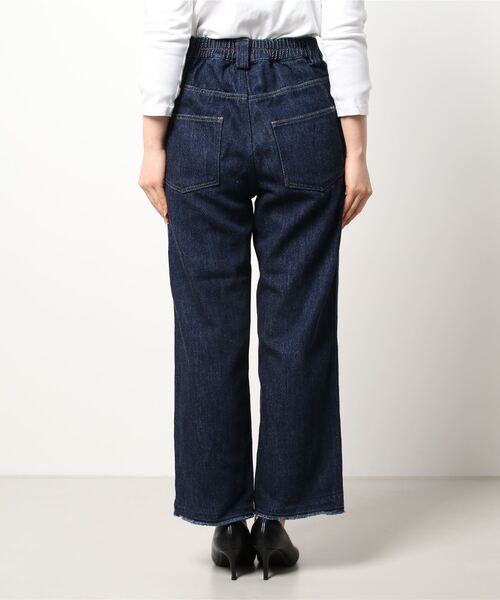 PUAL CE CIN（ピュアルセシン）の「ルーズカツラギＪＡＰＡＮデニムパンツ（デニムパンツ・レディース・ナチュラル/ホワイト/インディゴブルー・FREE）」の4枚目の写真