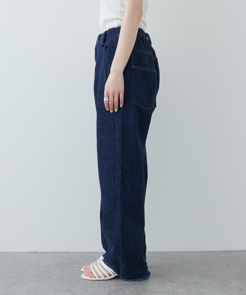 PUAL CE CIN（ピュアルセシン）の「ルーズカツラギＪＡＰＡＮデニムパンツ（デニムパンツ・レディース・ナチュラル/ホワイト/インディゴブルー・FREE）」の19枚目の写真