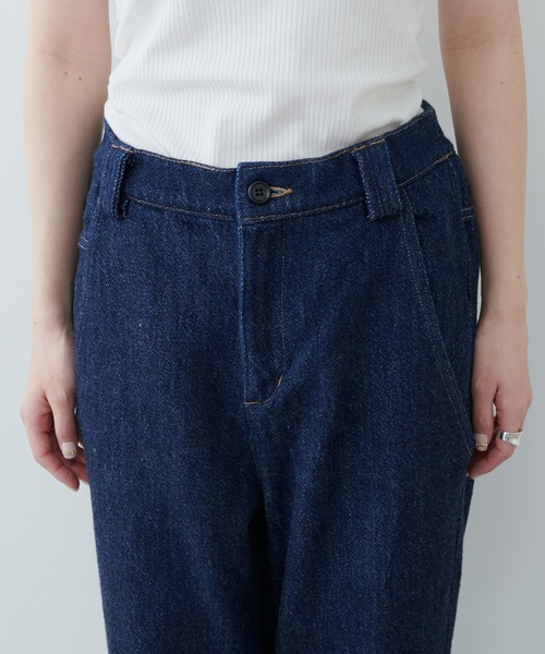 PUAL CE CIN（ピュアルセシン）の「ルーズカツラギＪＡＰＡＮデニムパンツ（デニムパンツ・レディース・ナチュラル/ホワイト/インディゴブルー・FREE）」の16枚目の写真