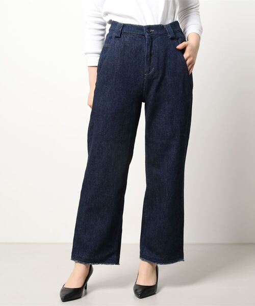 PUAL CE CIN（ピュアルセシン）の「ルーズカツラギＪＡＰＡＮデニムパンツ（デニムパンツ・レディース・ナチュラル/ホワイト/インディゴブルー・FREE）」の12枚目の写真