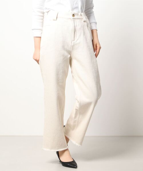 PUAL CE CIN（ピュアルセシン）の「ルーズカツラギＪＡＰＡＮデニムパンツ（デニムパンツ・レディース・ナチュラル/ホワイト/インディゴブルー・FREE）」の11枚目の写真