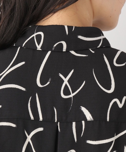 LEPSIM（レプシィム）の「ペイント風プリントワンピース　261208（ワンピース・レディース・ブラック/オレンジ・FREE）」の10枚目の写真