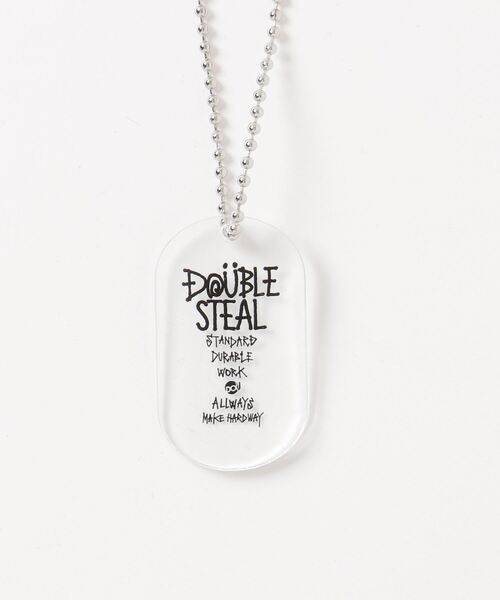 DOUBLE STEAL(ダブルスティール)の「Acrylic Dogtag Necklace(ネックレス・メンズ・ホワイト系その他3/ホワイト系その他4/ブラック系その他/ブラック系その他3/ブラック系その他2/ブラック系その他4/ホワイト系その他2/ホワイト系その他・FREE)」の3枚目の写真