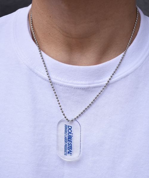 DOUBLE STEAL(ダブルスティール)の「Acrylic Dogtag Necklace(ネックレス・メンズ・ホワイト系その他3/ホワイト系その他4/ブラック系その他/ブラック系その他3/ブラック系その他2/ブラック系その他4/ホワイト系その他2/ホワイト系その他・FREE)」の5枚目の写真