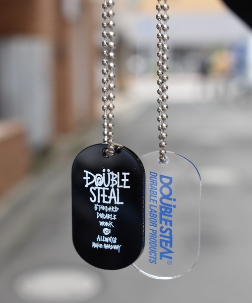 DOUBLE STEAL(ダブルスティール)の「Acrylic Dogtag Necklace(ネックレス・メンズ・ホワイト系その他3/ホワイト系その他4/ブラック系その他/ブラック系その他3/ブラック系その他2/ブラック系その他4/ホワイト系その他2/ホワイト系その他・FREE)」の7枚目の写真