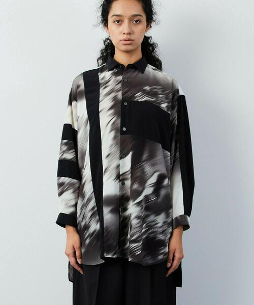 FRAPBOIS（フラボア）の「ミスティー シャツ（シャツ/ブラウス・レディース・オレンジ系その他/ブラック系その他・1/2）」の3枚目の写真