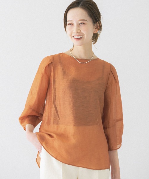 URBAN RESEARCH ROSSO WOMEN(アーバンリサーチ ロッソ)の「コクーンスリーブブラウス(シャツ/ブラウス・レディース・ブラック/ベージュ系その他/オレンジ系その他・FREE)」の16枚目の写真