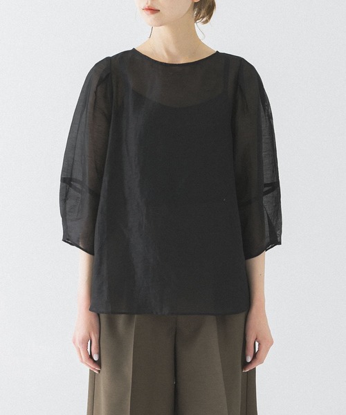 URBAN RESEARCH ROSSO WOMEN(アーバンリサーチ ロッソ)の「コクーンスリーブブラウス(シャツ/ブラウス・レディース・ブラック/ベージュ系その他/オレンジ系その他・FREE)」の21枚目の写真