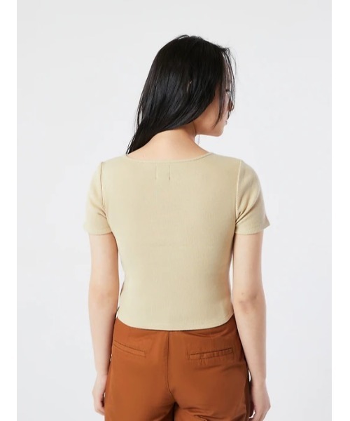 セール】リブ ノッチネック Tシャツ（Tシャツ/カットソー）｜GAP
