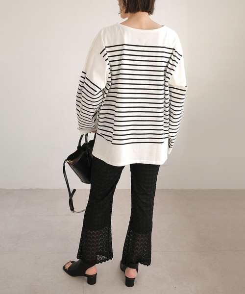 ＡＮＤＪ（アンドジェイ）の「総レースフレアパンツ（その他パンツ・レディース・アイボリー/ブルー/ブラック・M）」の6枚目の写真