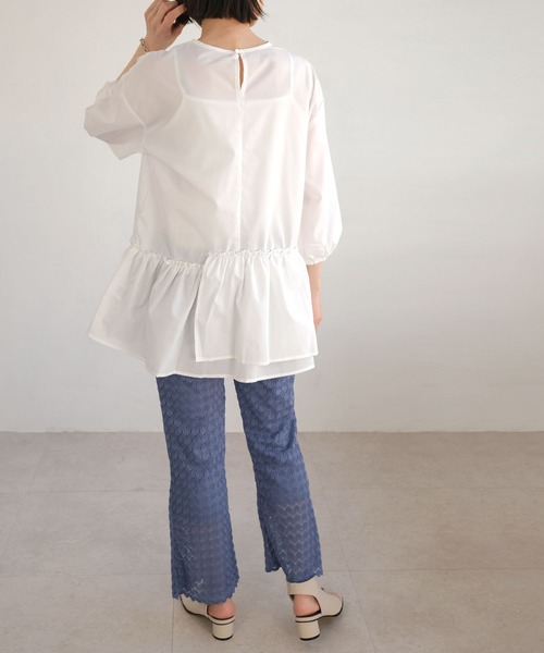 ＡＮＤＪ（アンドジェイ）の「総レースフレアパンツ（その他パンツ・レディース・アイボリー/ブルー/ブラック・M）」の4枚目の写真
