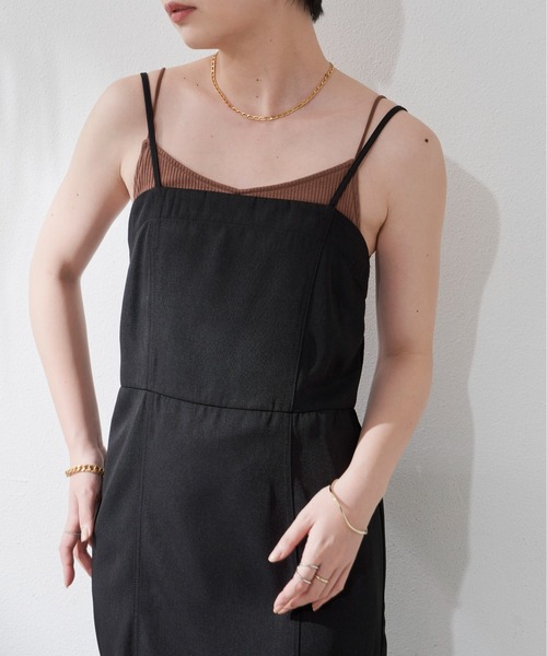 Aunt Marie's（アントマリーズ）の「カップ付リブキャミソール（キャミソール・レディース・ホワイト/ブラック/ベージュ/ブラウン/オレンジ・FREE）」の22枚目の写真