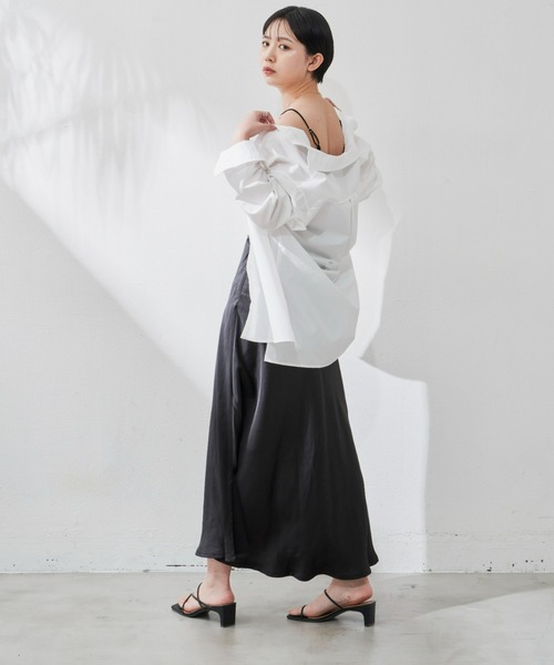 Aunt Marie's（アントマリーズ）の「カップ付リブキャミソール（キャミソール・レディース・ホワイト/ブラック/ベージュ/ブラウン/オレンジ・FREE）」の13枚目の写真