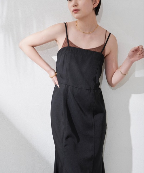 Aunt Marie's（アントマリーズ）の「カップ付リブキャミソール（キャミソール・レディース・ホワイト/ブラック/ベージュ/ブラウン/オレンジ・FREE）」の21枚目の写真