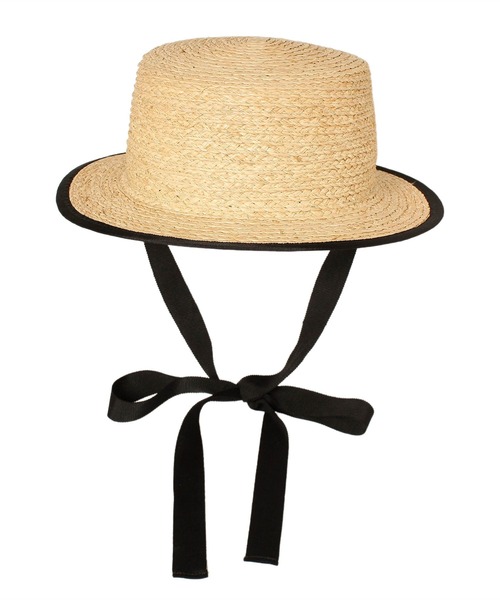 14+（イチヨンプラス）の「ラフィアブレードリボン付きカンカン帽（ハット・レディース・ブラック/アイボリー/ナチュラル・FREE）」の14枚目の写真