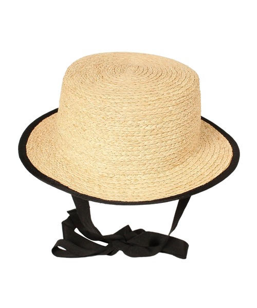 14+（イチヨンプラス）の「ラフィアブレードリボン付きカンカン帽（ハット・レディース・ブラック/アイボリー/ナチュラル・FREE）」の16枚目の写真