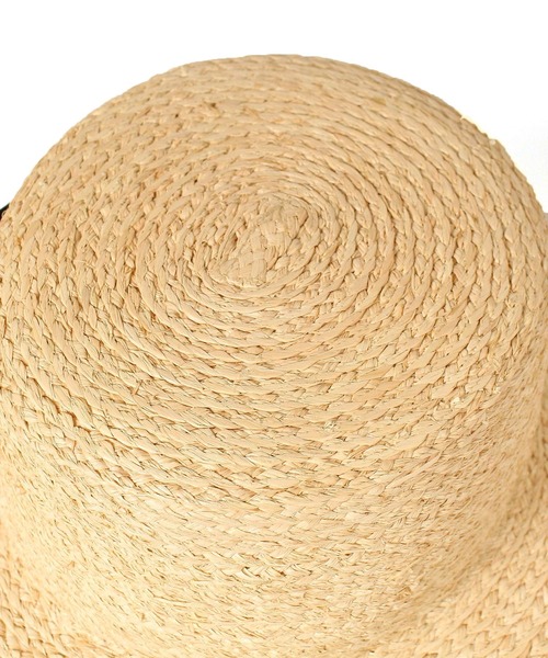 14+（イチヨンプラス）の「ラフィアブレードリボン付きカンカン帽（ハット・レディース・ブラック/アイボリー/ナチュラル・FREE）」の18枚目の写真