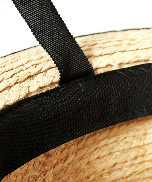 14+（イチヨンプラス）の「ラフィアブレードリボン付きカンカン帽（ハット・レディース・ブラック/アイボリー/ナチュラル・FREE）」の20枚目の写真