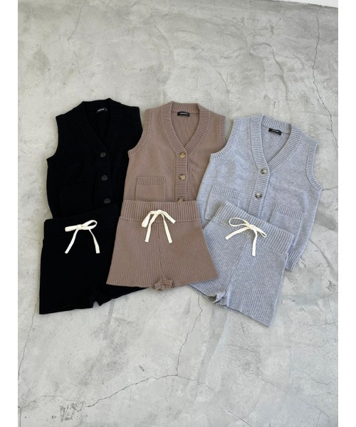 ENVYM（アンビー）の「リブニットＳＰＴ（その他パンツ・レディース・ブラック/ベージュ/グレー・FREE）」の6枚目の写真