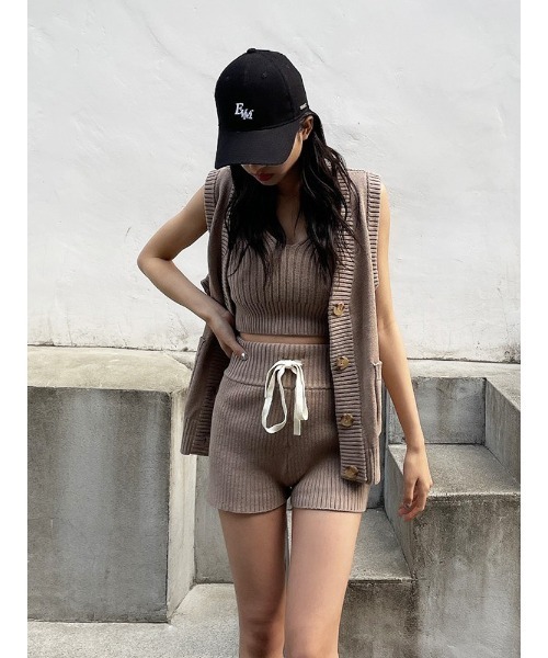 ENVYM（アンビー）の「リブニットＳＰＴ（その他パンツ・レディース・ブラック/ベージュ/グレー・FREE）」の8枚目の写真