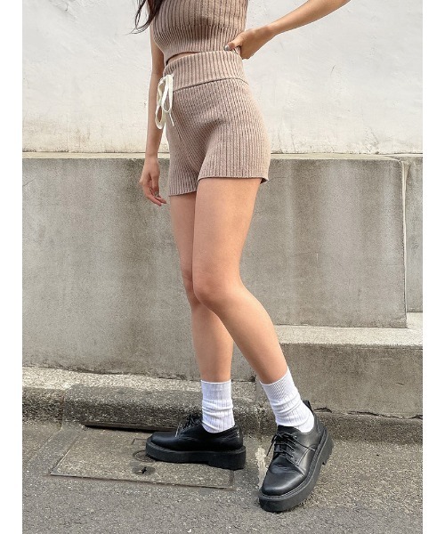 ENVYM（アンビー）の「リブニットＳＰＴ（その他パンツ・レディース・ブラック/ベージュ/グレー・FREE）」の10枚目の写真