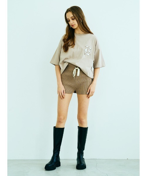 ENVYM（アンビー）の「リブニットＳＰＴ（その他パンツ・レディース・ブラック/ベージュ/グレー・FREE）」の5枚目の写真