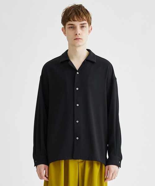 city(シティ)の「GEORGETTE OPEN COLLAR L/S SHIRTS(シャツ/ブラウス・メンズ・ブラック/ライトグレー/ダークグリーン/インディゴブルー・1/2)」の22枚目の写真