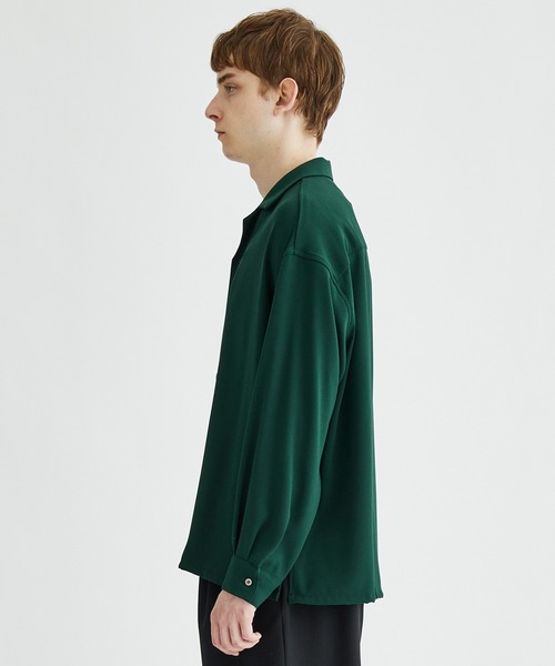 city(シティ)の「GEORGETTE OPEN COLLAR L/S SHIRTS(シャツ/ブラウス・メンズ・ブラック/ライトグレー/ダークグリーン/インディゴブルー・1/2)」の6枚目の写真
