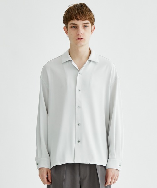 city(シティ)の「GEORGETTE OPEN COLLAR L/S SHIRTS(シャツ/ブラウス・メンズ・ブラック/ライトグレー/ダークグリーン/インディゴブルー・1/2)」の11枚目の写真