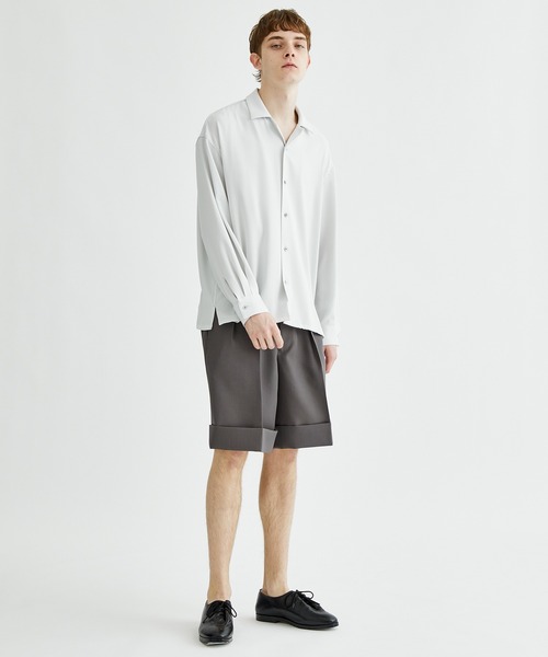 city(シティ)の「GEORGETTE OPEN COLLAR L/S SHIRTS(シャツ/ブラウス・メンズ・ブラック/ライトグレー/ダークグリーン/インディゴブルー・1/2)」の12枚目の写真